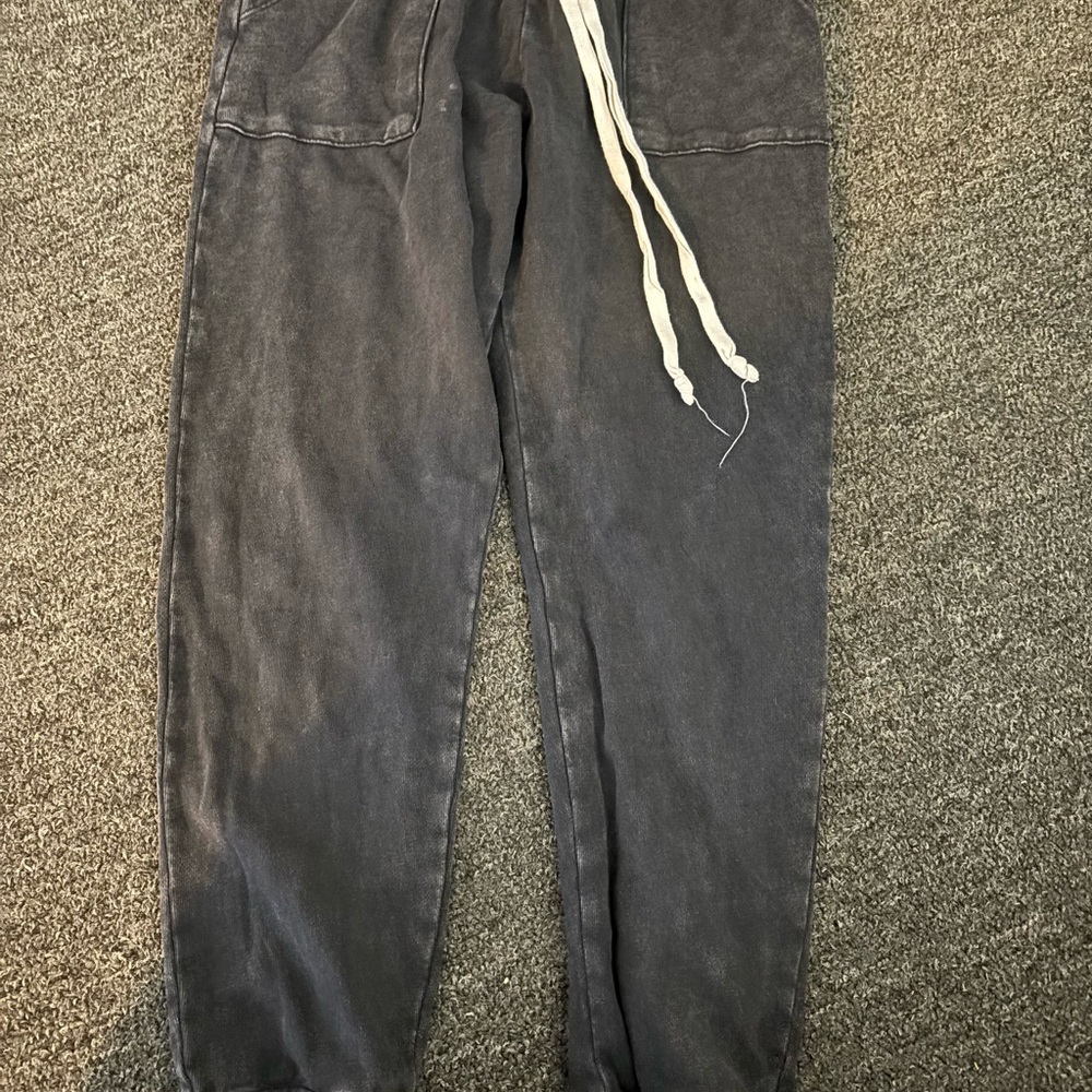Gray Jogger Pants with Drawstring